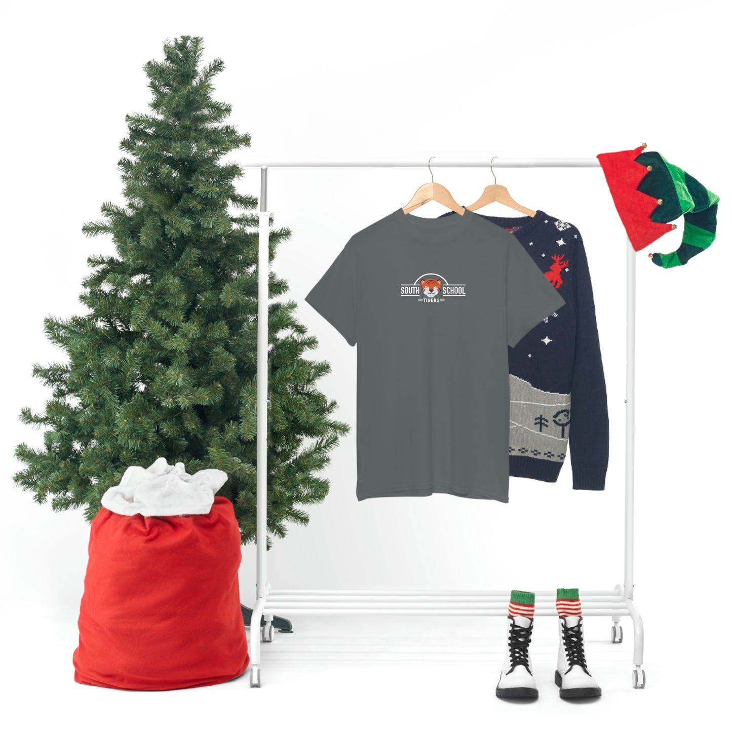 Adult Heavy Cotton Tee, South Tiger Classic (Multiple Colors Available)
