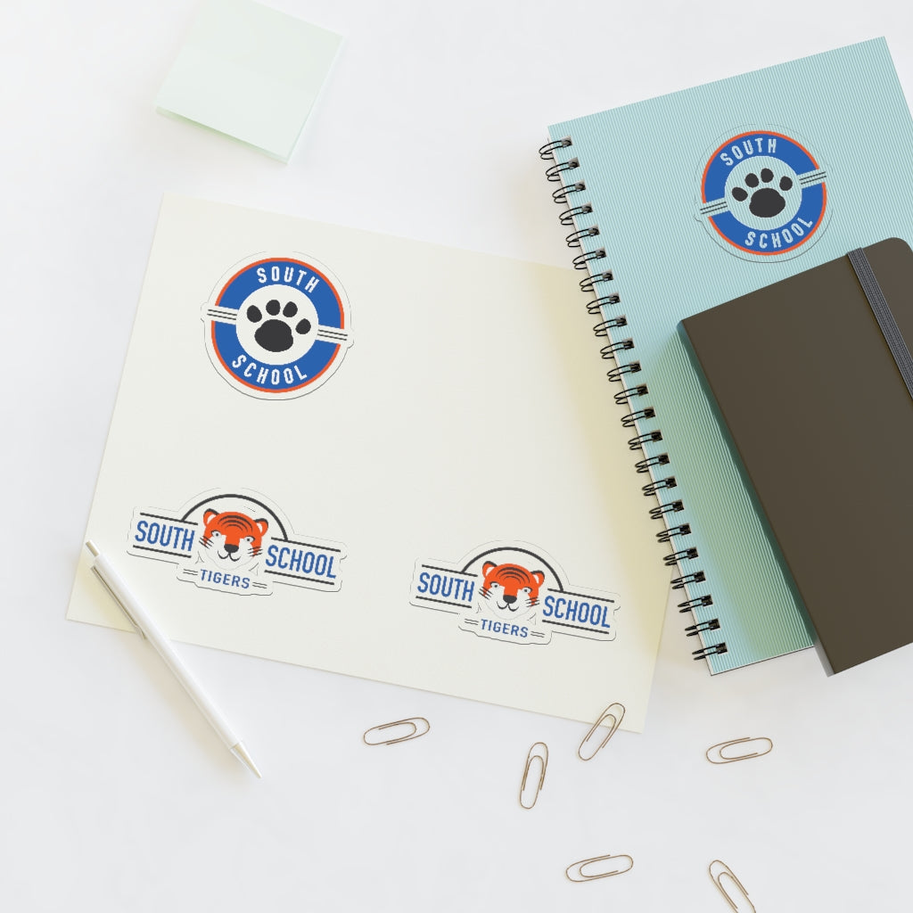 South Tiger Sticker Sheets Water-Resistant (White, holographic & transparent available)