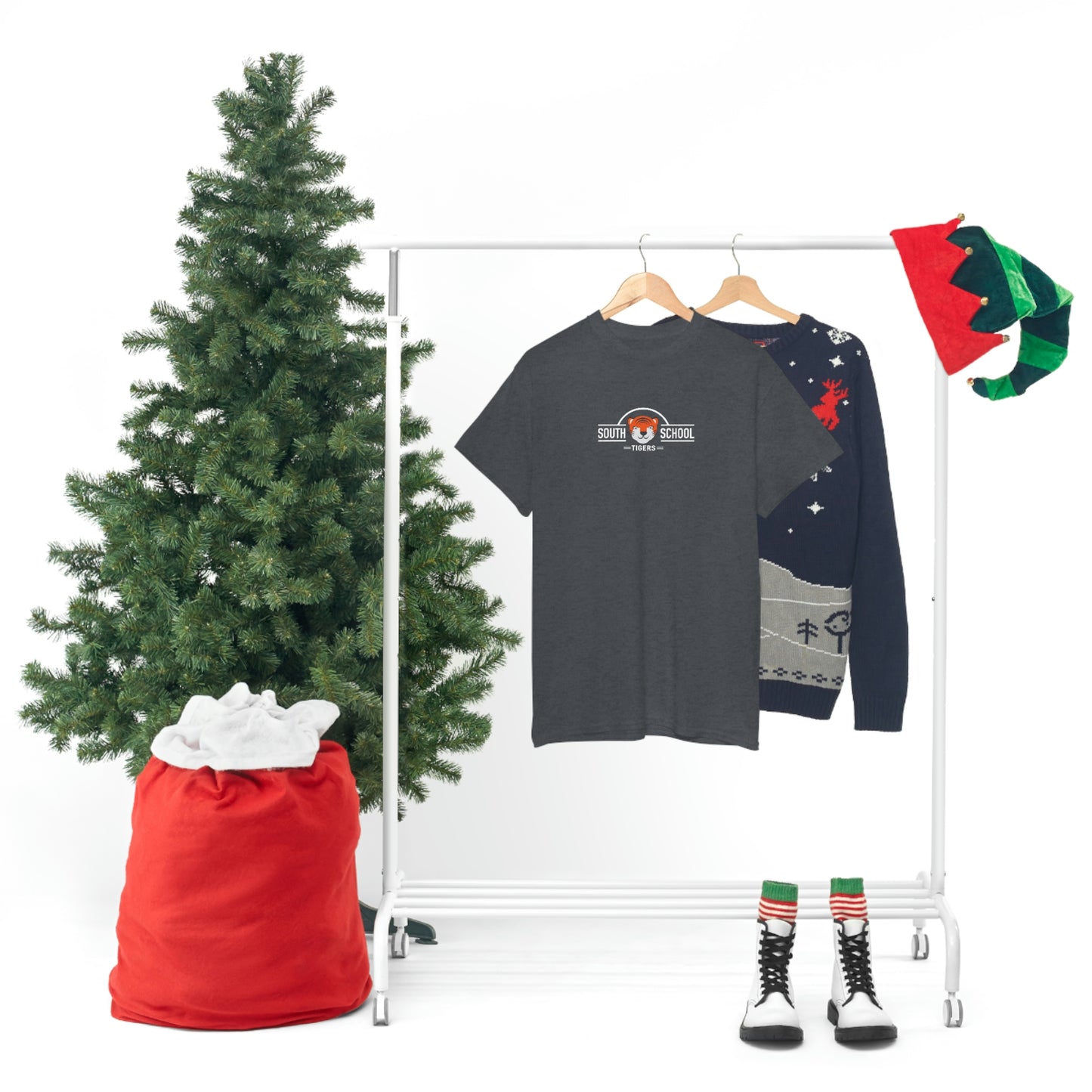 Adult Heavy Cotton Tee, South Tiger Classic (Multiple Colors Available)