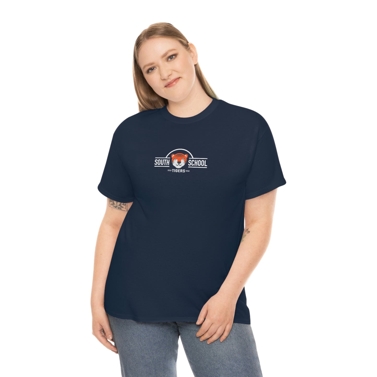 Adult Heavy Cotton Tee, South Tiger Classic (Multiple Colors Available)