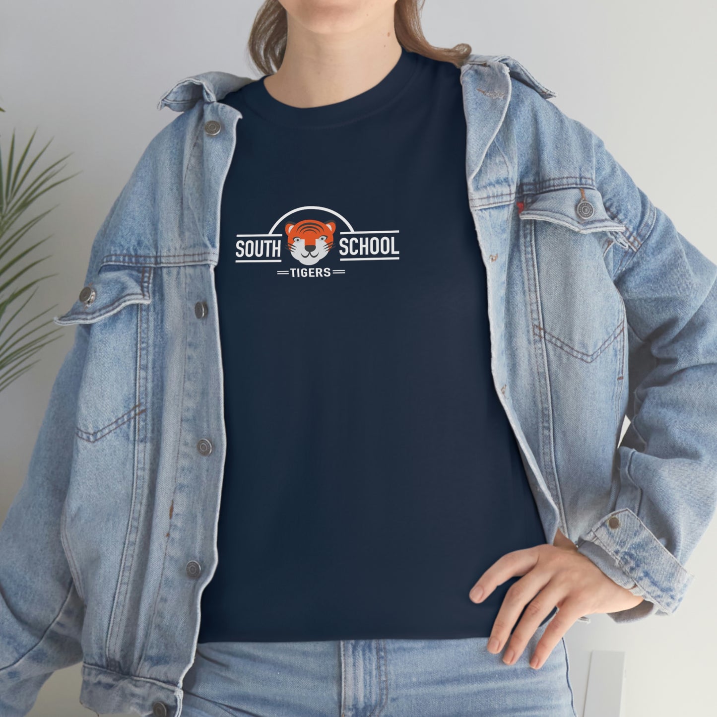 Adult Heavy Cotton Tee, South Tiger Classic (Multiple Colors Available)