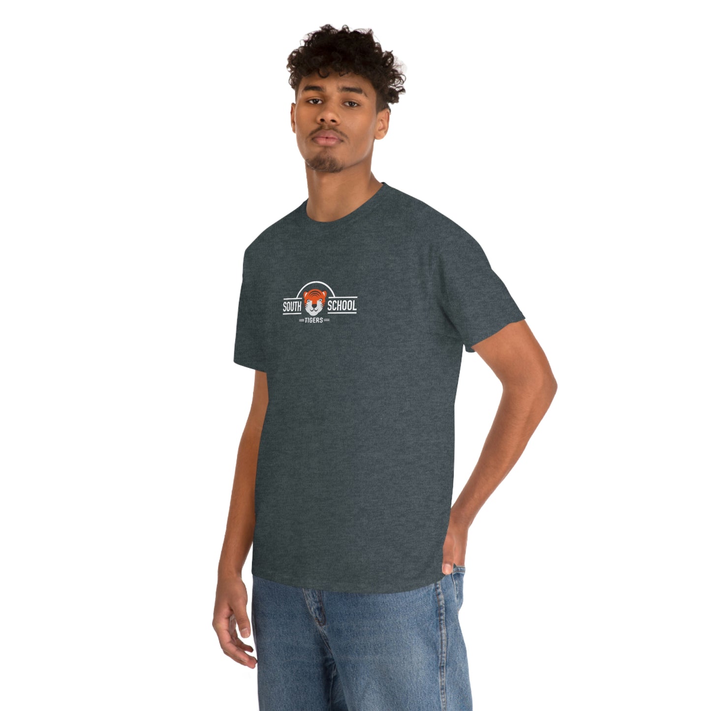 Adult Heavy Cotton Tee, South Tiger Classic (Multiple Colors Available)