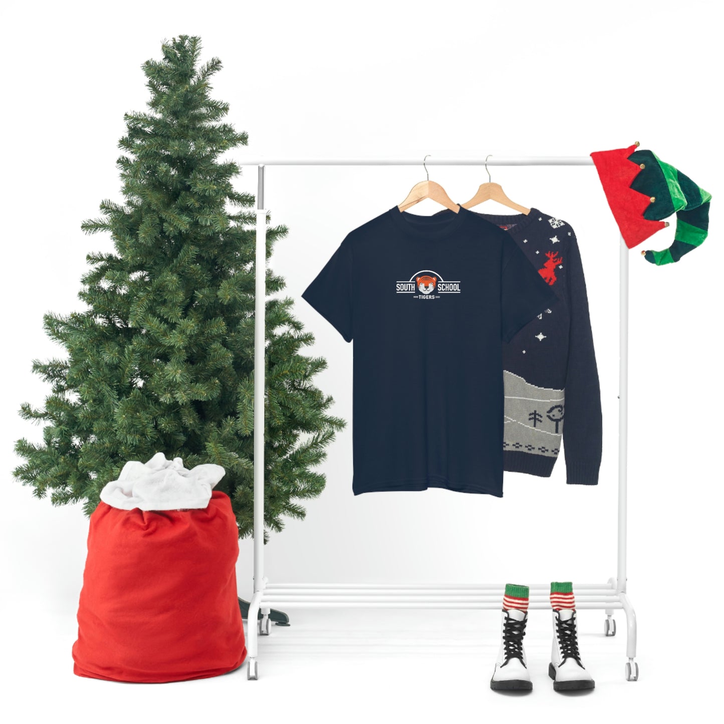 Adult Heavy Cotton Tee, South Tiger Classic (Multiple Colors Available)