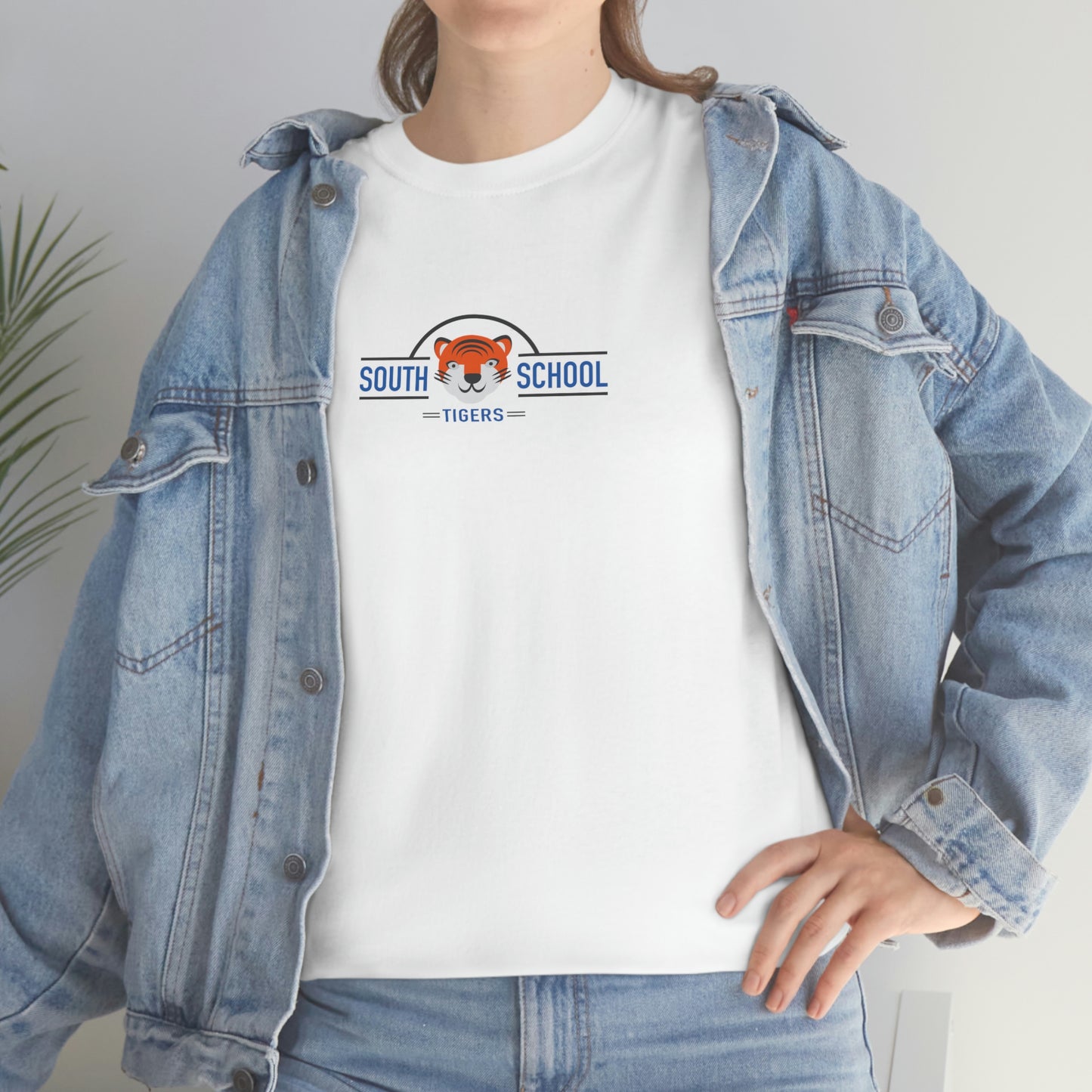 Adult Heavy Cotton Tee, South Tiger Classic (Multiple Colors Available)