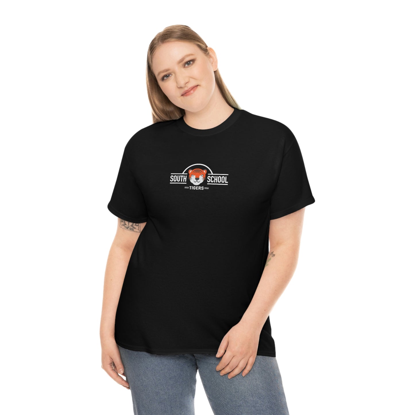 Adult Heavy Cotton Tee, South Tiger Classic (Multiple Colors Available)