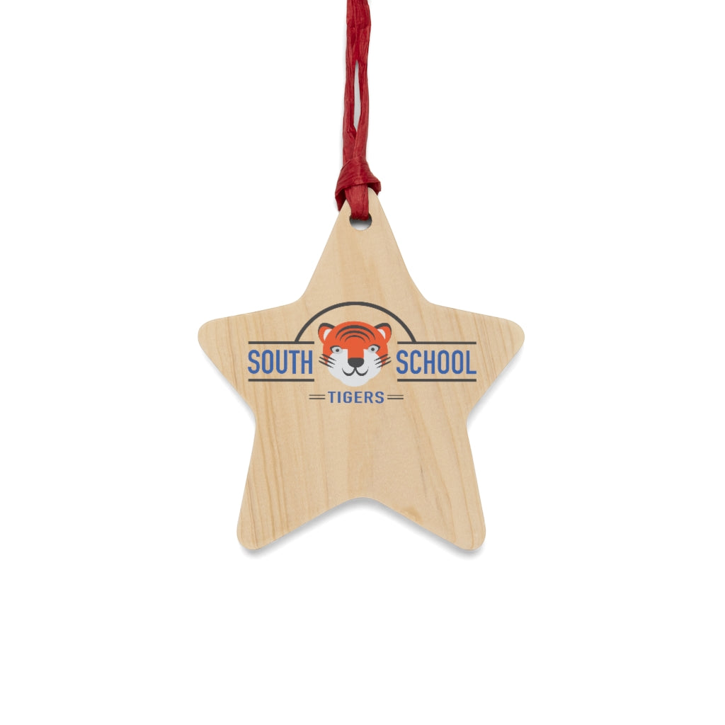 South Tiger Wooden Ornament (Heart or Star)