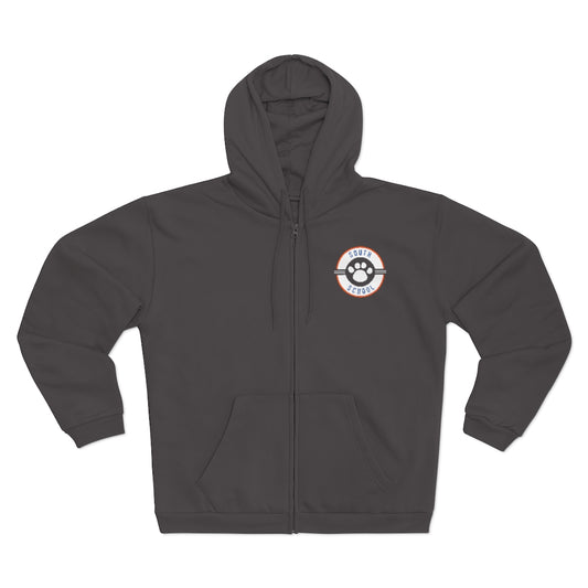 Adult Hooded Zip Sweatshirt, South Tiger Paw (Multiple Colors Available)