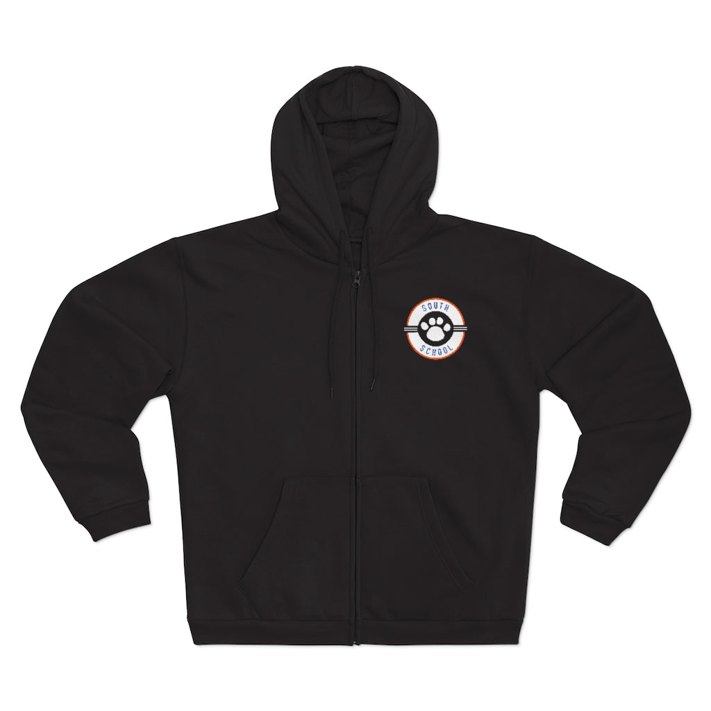 Adult Hooded Zip Sweatshirt, South Tiger Paw (Multiple Colors Available)