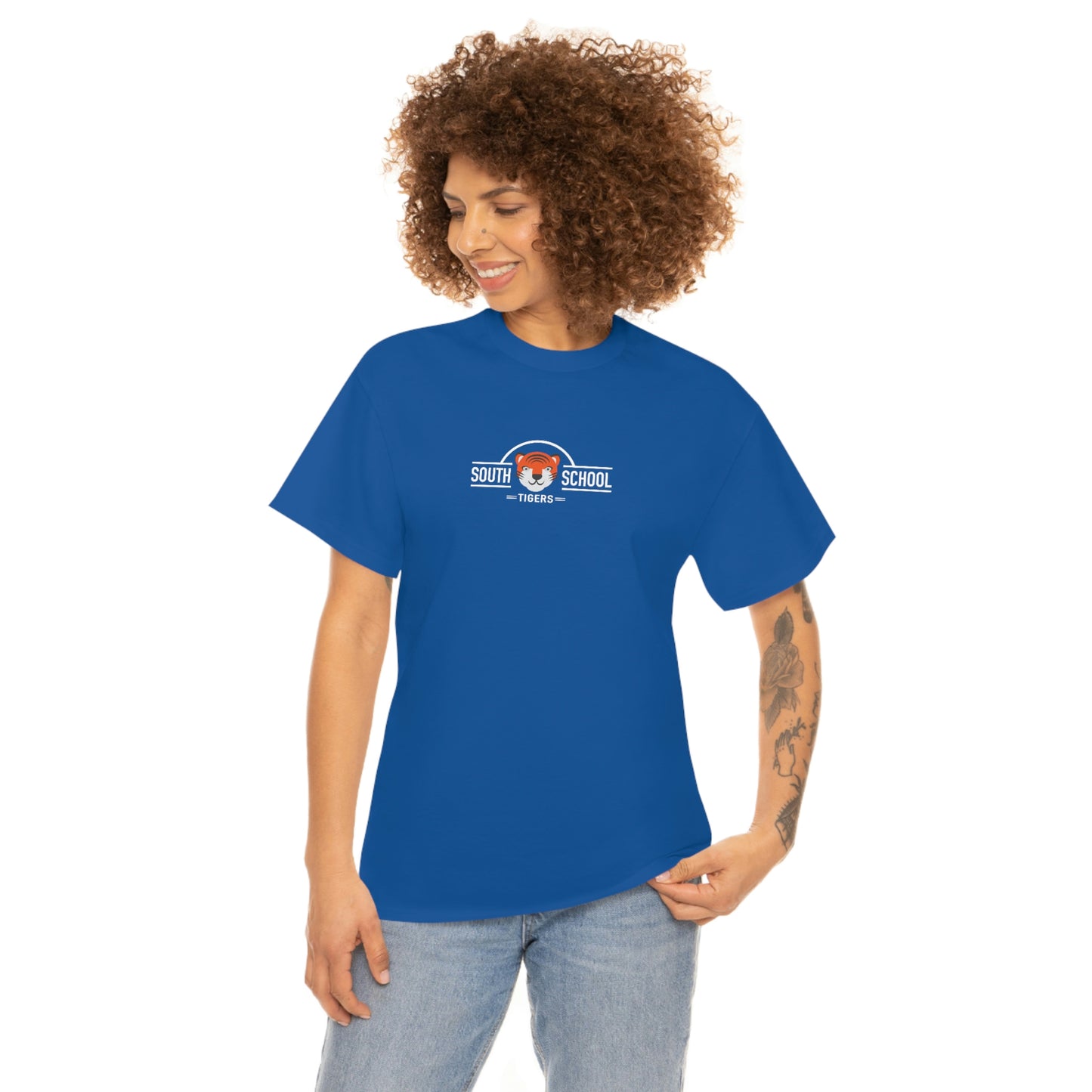 Adult Heavy Cotton Tee, South Tiger Classic (Multiple Colors Available)